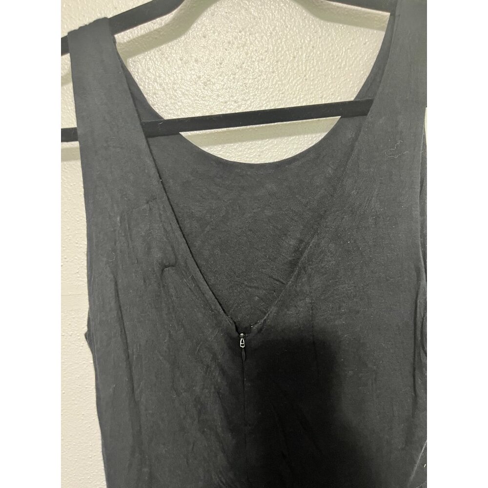 Olive + Oak Dress Maxi Black with Embroidery on Bodice Womans M - Picture 5 of 8